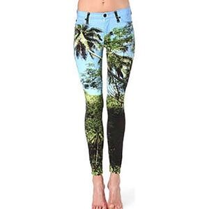 HUDSON LA | Midrise Nico | Women's size 26 | Palm Tree Design | RN 107906